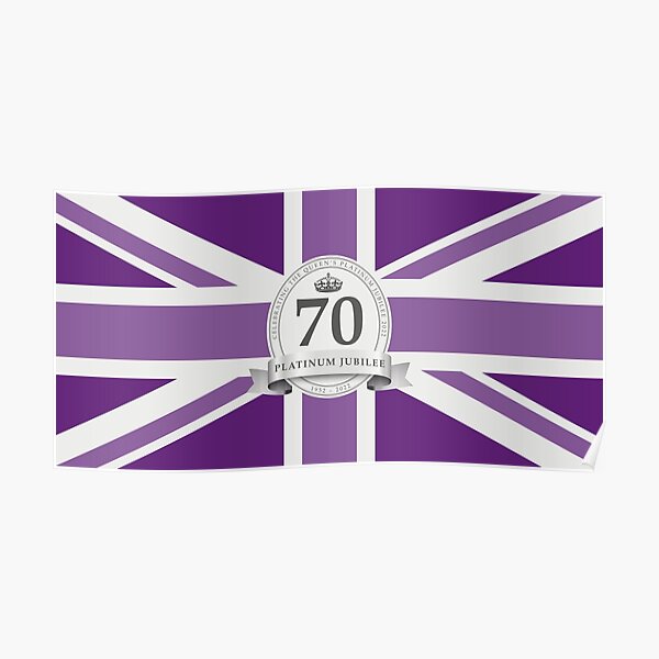 "Platinum Jubilee Flag (Purple)" Poster for Sale by STUDIO72 Redbubble