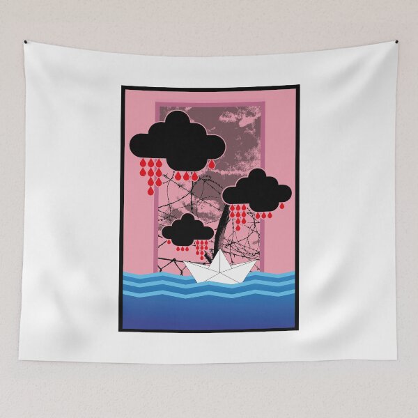 Item preview, Paper Origami Boat Storm Sea designed and sold by Dr-Faustus.