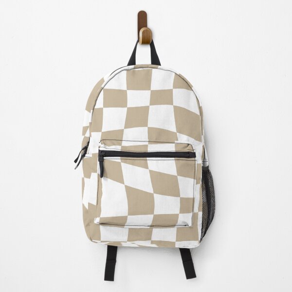Item preview, Warped Checkered Pattern (tan/white) designed and sold by Design Minds Boutique.