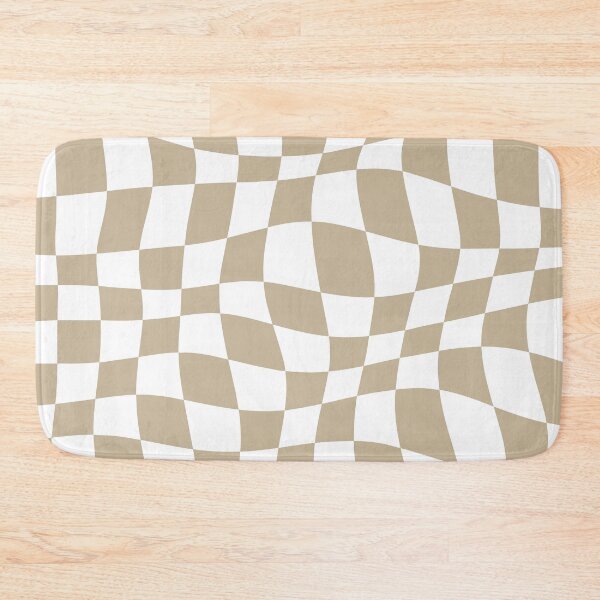 Item preview, Warped Checkered Pattern (tan/white) designed and sold by Design Minds Boutique.