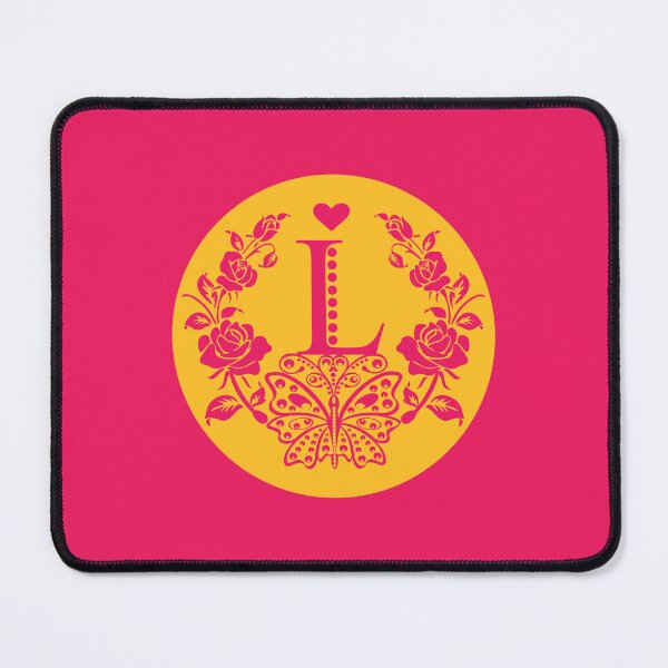 Item preview, Roses, Heart and Butterfly Monogram L designed and sold by ClownFishArts.