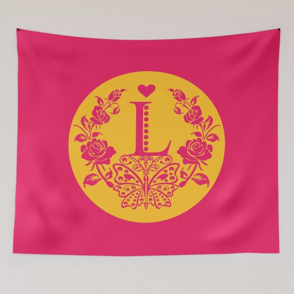 Item preview, Roses, Heart and Butterfly Monogram L designed and sold by ClownFishArts.