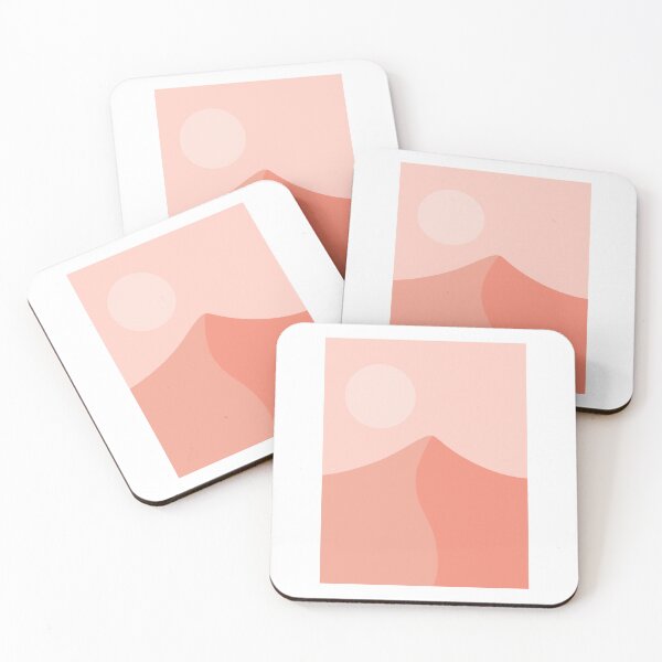 Item preview, Salmon Orange Abstract Sunset Landscape designed and sold by sohastickers.