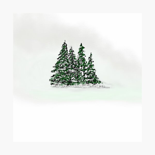 Item preview, Winter - Winter wall art - Pine Trees  designed and sold by TerrySrArtShop.