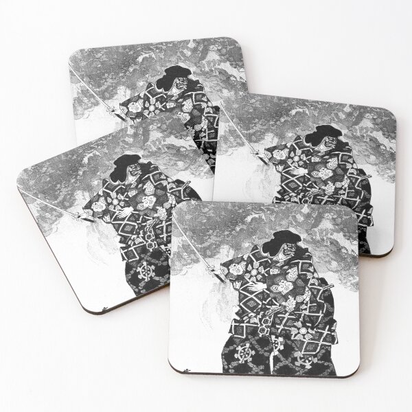 Item preview, Actors in the Noh theater play Eboshiori by Kogyo Tsukioka Black Print designed and sold by RyanCaudell.