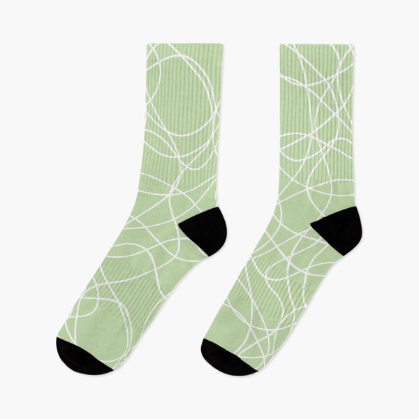 Item preview, Green and White Scribbled Line Mosaic Pattern Pairs Coloro 2022 Popular Color Aloe Gel 058-83-18 designed and sold by ColorOfTheYears.
