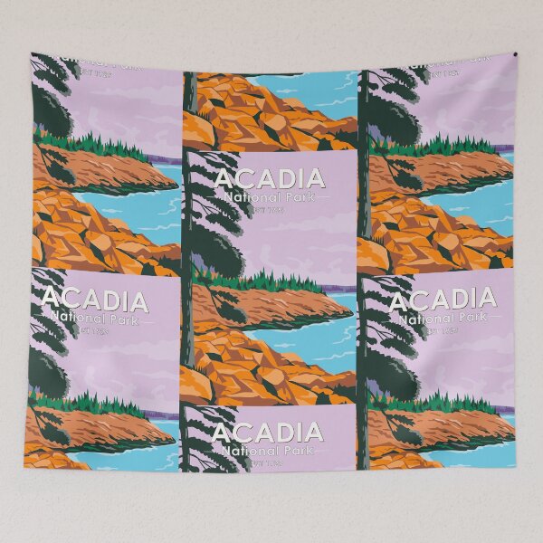 Item preview, Acadia National Park Bar Harbor Maine Vintage designed and sold by KrisSidDesigns.