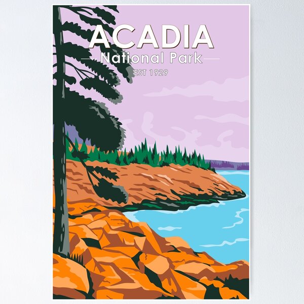 Item preview, Acadia National Park Bar Harbor Maine Vintage designed and sold by KrisSidDesigns.