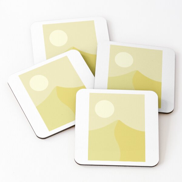 Item preview, Yellow Abstract Sunset Landscape designed and sold by sohastickers.