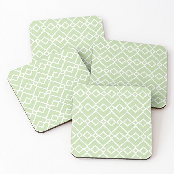 Artikelvorschau, Green and White Tessellation Line Pattern 23 Pairs Coloro 2022 Popular Color Aloe Gel 058-83-18 entworfen und verkauft von ColorOfTheYears.