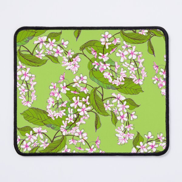 Item preview, Blooming Bird cherry on spring green designed and sold by Irina Ivanova.