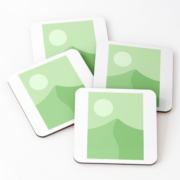 Item preview, Green Abstract Sunset Landscape designed and sold by sohastickers.