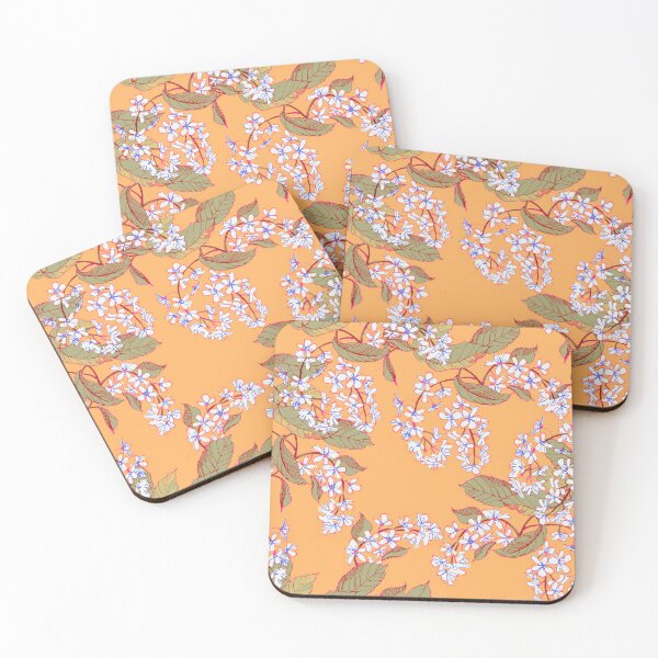 Item preview, Blooming spring Bird cherry on apricot designed and sold by Irina Ivanova.