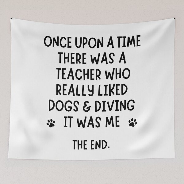 Item preview, A teacher who really liked dogs & diving designed and sold by TheGreenGoat.