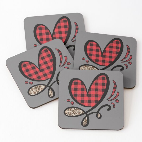 Item preview, Plaid and Leopard Pattern - Plaid Heart - Leopard Heart - Animal pattern designed and sold by Luvjesus2.
