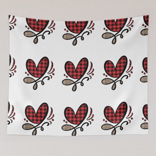 Item preview, Plaid and Leopard Pattern - Plaid Heart - Leopard Heart - Animal pattern designed and sold by Luvjesus2.