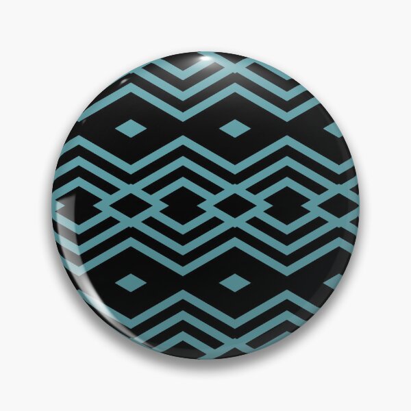 Item preview, Black Aqua Horizontal Stripe Diamond Pattern - Coloro 2022 Popular Color Turquoise Tonic 093-60-15 designed and sold by ColorOfTheYears.