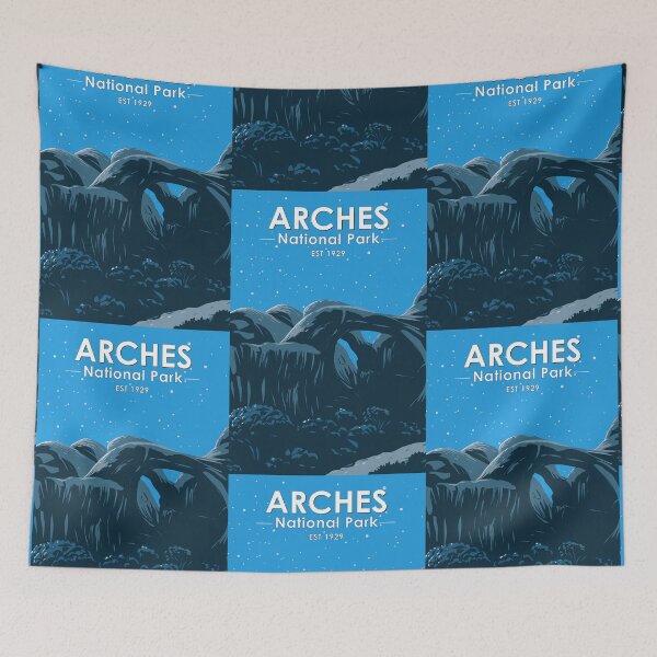 Item preview, Arches National Park Night Time Vintage designed and sold by KrisSidDesigns.
