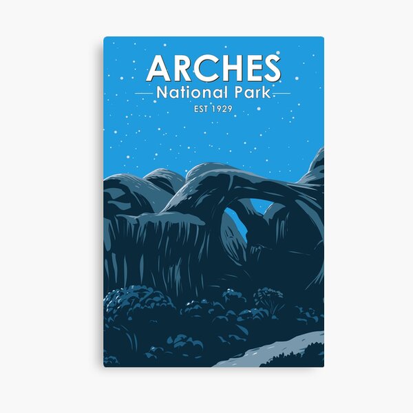 Item preview, Arches National Park Night Time Vintage designed and sold by KrisSidDesigns.