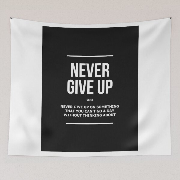 Item preview, Never Give Up Verb Motivational Definition designed and sold by SuccessHunters.