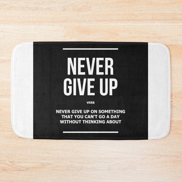 Item preview, Never Give Up Verb Motivational Definition designed and sold by SuccessHunters.