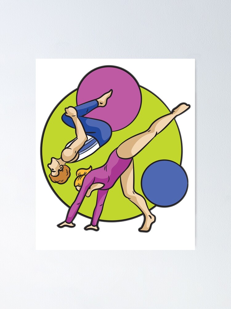 Thumbnail 1 von 3, Poster, Gymnastics Boy And Girl designt und verkauft von Moonpie90.