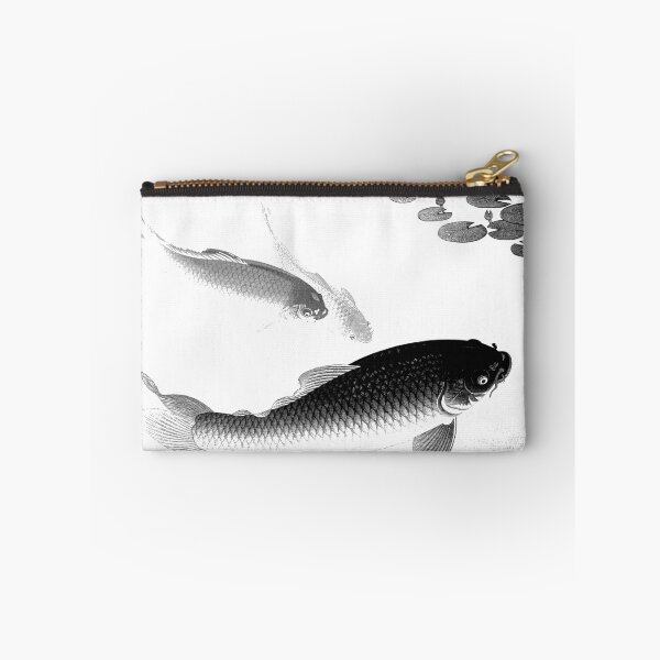 Item preview, Common and Golden Carp 1935 by Ohara Koson Black Print designed and sold by RyanCaudell.