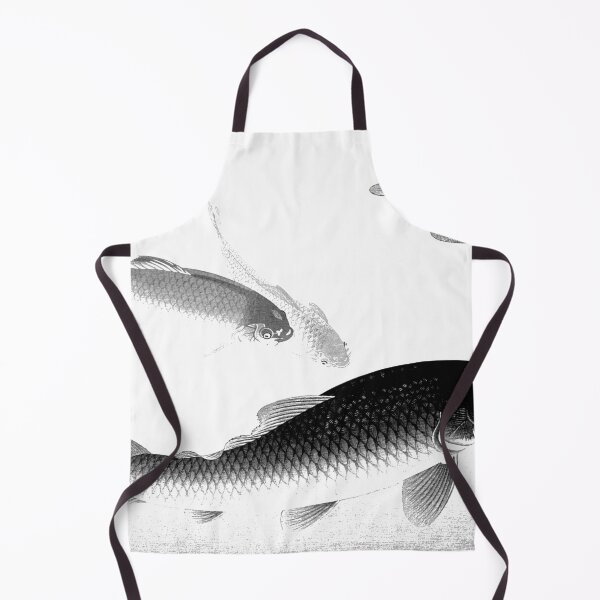 Item preview, Common and Golden Carp 1935 by Ohara Koson Black Print designed and sold by RyanCaudell.