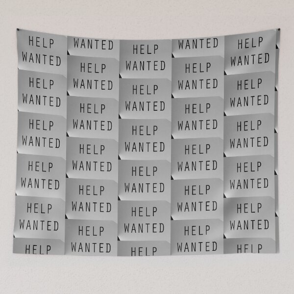 Item preview, HELP WANTED SIGN WITH GRADIENT designed and sold by SEEphotos7171.