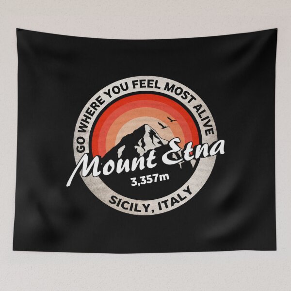 Item preview, Mount Etna, Sicily, Italy, Retro designed and sold by mountainfad.