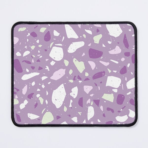 Item preview, Mármol de terrazo con motas moradas y blancas designed and sold by PurpleAdventure.