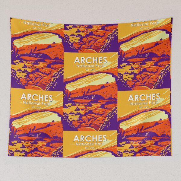 Item preview, Arches National Park Sunset Vintage designed and sold by KrisSidDesigns.