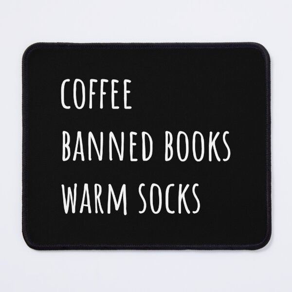 Item preview, Coffee Banned Books Warm Socks designed and sold by Huhnerdieb Apparel.