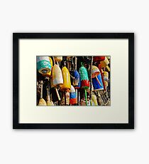 Buoys from Russell's Lobsters ... Fresh Off The Boat Framed Print