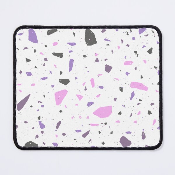 Item preview, White Terrazzo Pattern With Purple, Pink and Black Flecks designed and sold by PurpleAdventure.