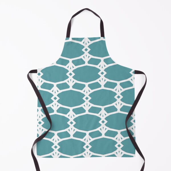 Artikelvorschau, Aqua and White Ornamental Shape Pattern 5 - Coloro 2022 Popular Color Turquoise Tonic 093-60-15 entworfen und verkauft von ColorOfTheYears.