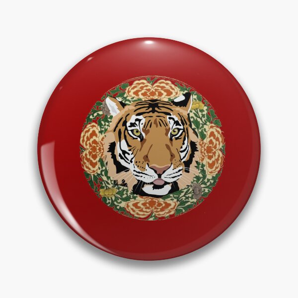 Item preview, Tiger with flowers, great gift idea for man and woman designed and sold by Reddiamond3 ⭐⭐⭐⭐⭐.