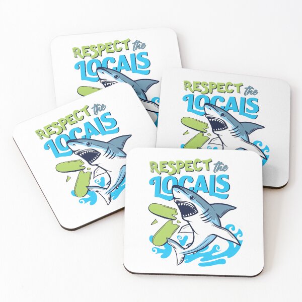 Item preview, Respect The Locals Shark Shirt, Shark designed and sold by graphic-genie.