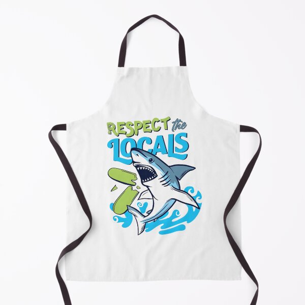 Item preview, Respect The Locals Shark Shirt, Shark designed and sold by graphic-genie.