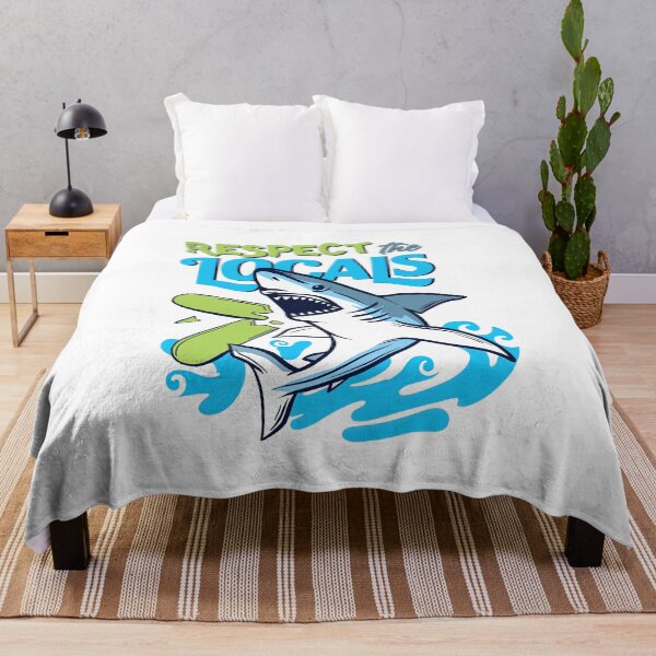 Item preview, Respect The Locals Shark Shirt, Shark designed and sold by graphic-genie.