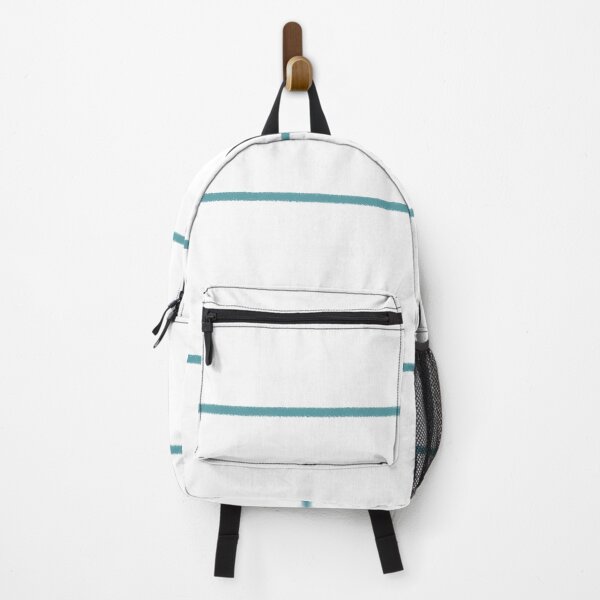 Item preview, Aqua and White Horizontal Thin Stripe Pattern - Coloro 2022 Popular Color Turquoise Tonic 093-60-15 designed and sold by ColorOfTheYears.