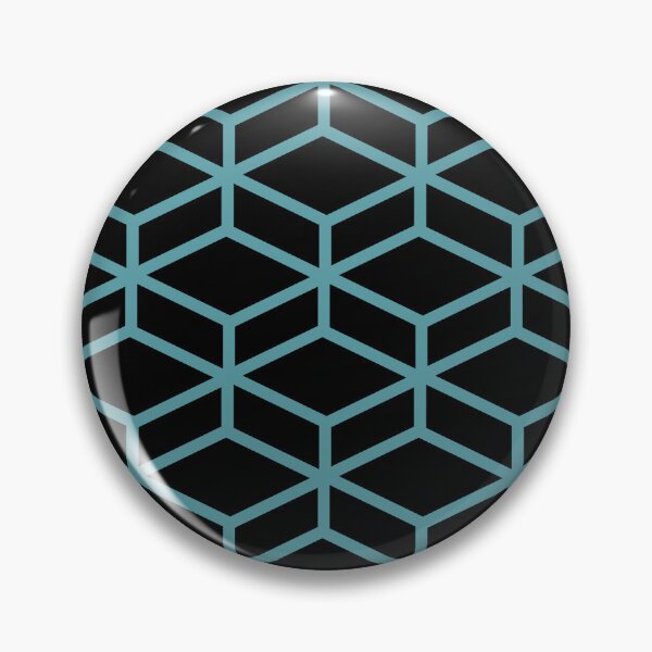 Item preview, Black and Aqua Tessellation Line Pattern 8 - Coloro 2022 Popular Color Turquoise Tonic 093-60-15 designed and sold by ColorOfTheYears.