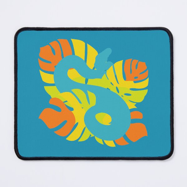 Item preview, Snake in Macaw Flame Colour Monstera Leaves designed and sold by Nerdynoods.