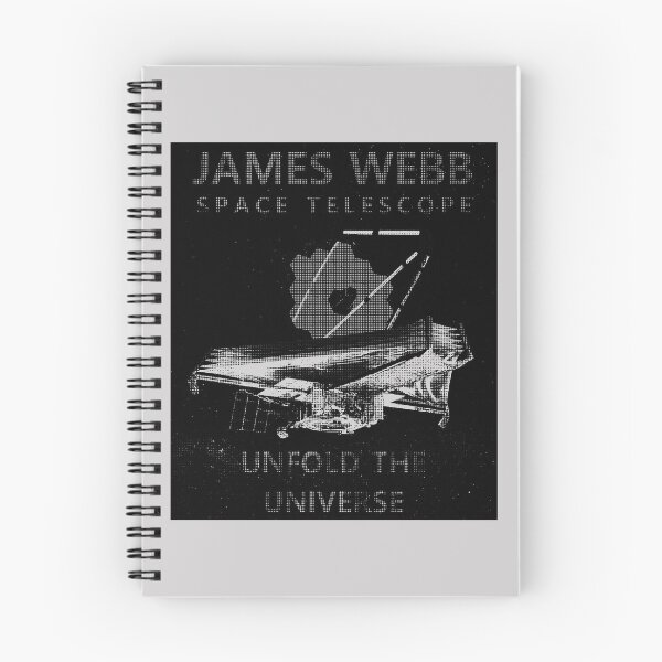 Item preview, JWST space telescope Unfold the universe (newsprint, black) designed and sold by SolidEarthArt.