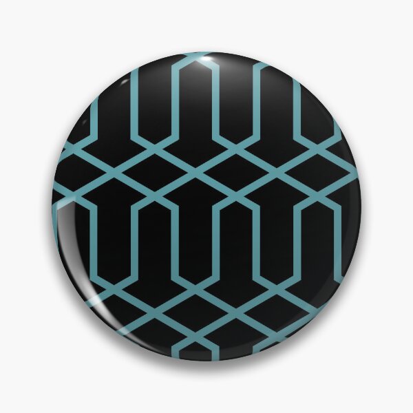 Artikelvorschau, Black and Aqua Tessellation Line Pattern 10 - Coloro 2022 Popular Color Turquoise Tonic 093-60-15 entworfen und verkauft von ColorOfTheYears.