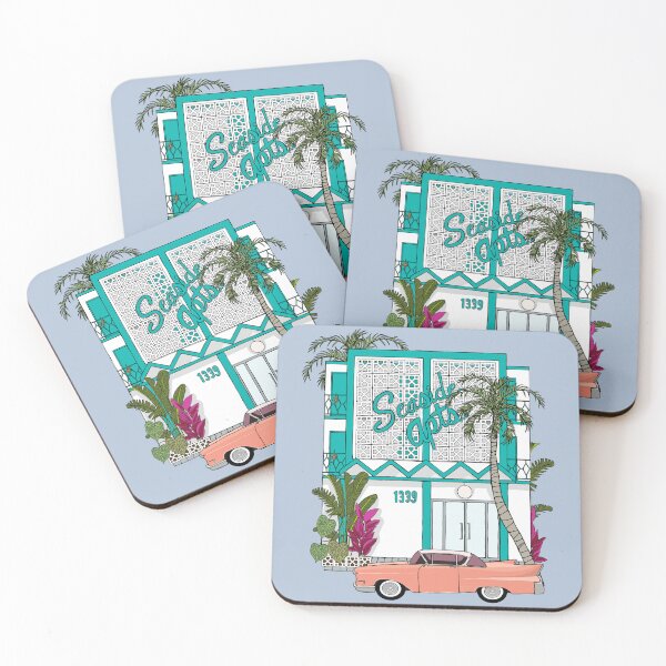 Item preview, Seaside Breeze Block Apartments with Plants designed and sold by jenbucheli.