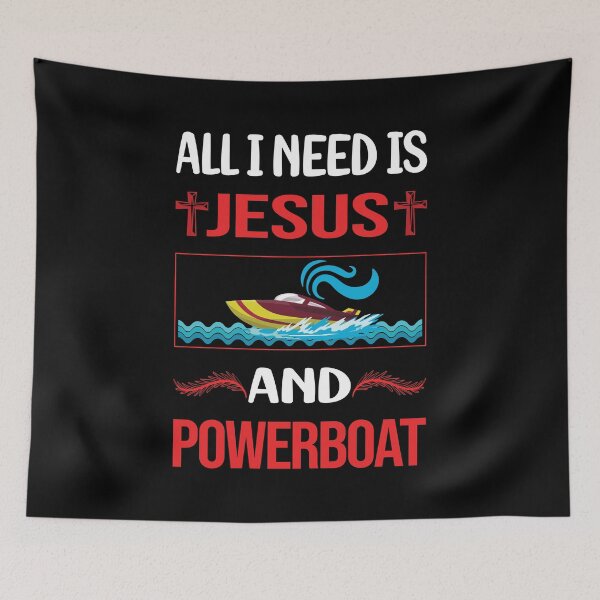 Item preview, Funny Jesus Powerboat Powerboats designed and sold by SunnyShop123.