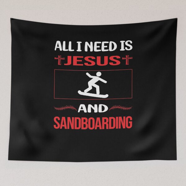 Item preview, Funny Jesus Sandboarding Sandboard Sandboarder Sand Dune Surfing Boarding designed and sold by SunnyShop123.