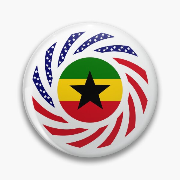 Item preview, Ghanaian American Multinational Patriot Flag Series designed and sold by Carbon-Fibre Media.