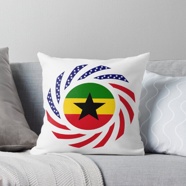 Item preview, Serie de bandera patriota multinacional estadounidense de Ghana designed and sold by Carbon-Fibre Media.